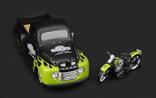 Load image into Gallery viewer, Maisto 1:24 1948 FL Panhead F1 Pickup Truck Motorcycle Model Toy Metal Car BN