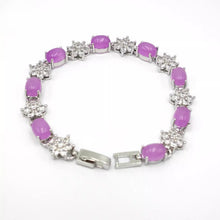 Load image into Gallery viewer, Nature Jade Beaded Bracelet Jewelry Blessing Lucky Fortune Gift For Her Purple b