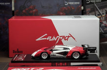 Load image into Gallery viewer, PSC 1:64 White Red LP800-4 Racing Sports Model Diecast Metal Car BN
