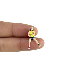 Load image into Gallery viewer, 1:64 Painted Figure Mini Model Miniature Resin Diorama Sport Tennis Lady Man Set