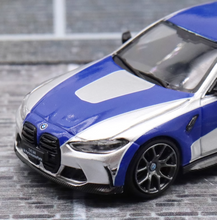 Load image into Gallery viewer, TM GDO 1:64 Silver Blue M4 Coupe Racing Sports Model Diecast Metal Car New