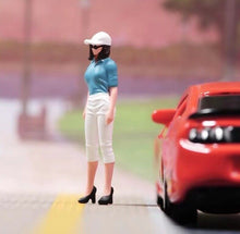 Load image into Gallery viewer, 1:64 Painted Figure Model Miniature Resin Diorama Sand Smart Casual Lady Girl