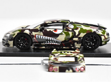 Load image into Gallery viewer, Mortal 1:64 Camo Shark Veyron SS Racing Sports Model Diecast Metal Car New Collection