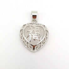 Load image into Gallery viewer, Nature Jade Heart Pendant Necklace Gift Jewelry charm Blessing Fortune Lucky n
