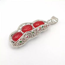 Load image into Gallery viewer, Nature Jade Lucky Beans Pendant Necklace Gift For Woman Jewelry charm Blessing H