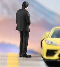 Load image into Gallery viewer, 1:64 Painted Figure Model Miniature Resin Diorama Sand Man In Black Suit Dog Toy Collection