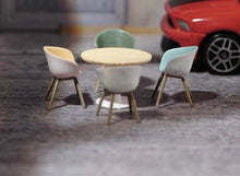 Load image into Gallery viewer, 1:64 Painted Figure Model Miniature Resin Diorama Sand Funiture Table Chair Set