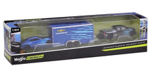 Load image into Gallery viewer, Maisto 1:64 2004 Silverado Pickup Trailer 2016 Camaro Model Toy Metal Car BN