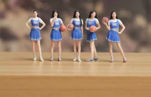 Load image into Gallery viewer, 1:64 Painted Figure Model Miniature Resin Diorama Sand Basketball Girl Baby Lady