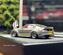 Load image into Gallery viewer, Liberty 1:64 Silver Mustang Widebody Muscle Sports Model Diecast Metal Car New Collection