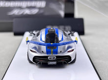 Load image into Gallery viewer, HKM 1:64 Silver Blue Jesko Attack Racing Sports Model Diecast Metal Car New Collection