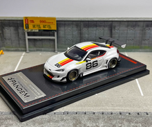 Load image into Gallery viewer, IG 1:64 JDM White GT 86 Pandem TRA Racing Sports Model Diecast Metal Car New