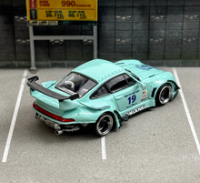 Load image into Gallery viewer, SW 1:64 Green RWB 993 #19 Racing Sports Classic Model Diecast Metal Car New Collection