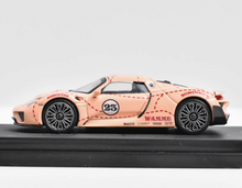 Load image into Gallery viewer, TM 1:64 Pink 918 #23 Spyder Racing Sports Model Diecast Metal Car New