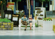 Load image into Gallery viewer, 1:64 Painted Figure Model Miniature Resin Diorama Sand Reading Woman Lady Toy Collection