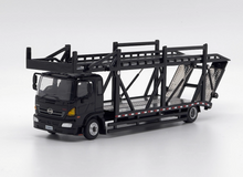 Load image into Gallery viewer, UM 1:64 Black 500 HINO Ranger Double Transport truck Model Diecast Metal Car