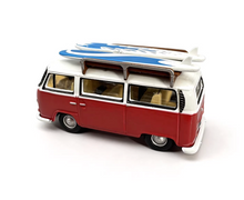 Load image into Gallery viewer, 1:76 Red VW T2 Camper Surfing Van Sports Model Diecast Metal Car New Collection