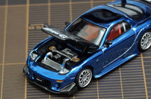 Load image into Gallery viewer, Poprace 1:64 Plating Blue RX7 FD RE Widebody Sport Model Diecast Metal Car New Collection