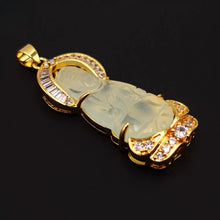 Load image into Gallery viewer, Nature Jade Guanyin Pendant Necklace Gift Jewelry charm Blessing Fortune New kk