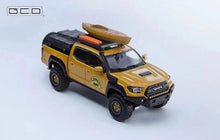 Load image into Gallery viewer, GCD 1:64 Tacoma Camel Pickup Roof Tent Camping Truck Model Metal Diecast Car
