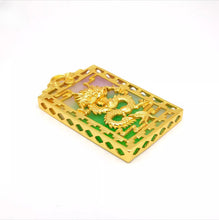 Load image into Gallery viewer, Nature Jade Dragon Rectangle Pendant Necklace Gift Jewelry charm Blessing Lucky