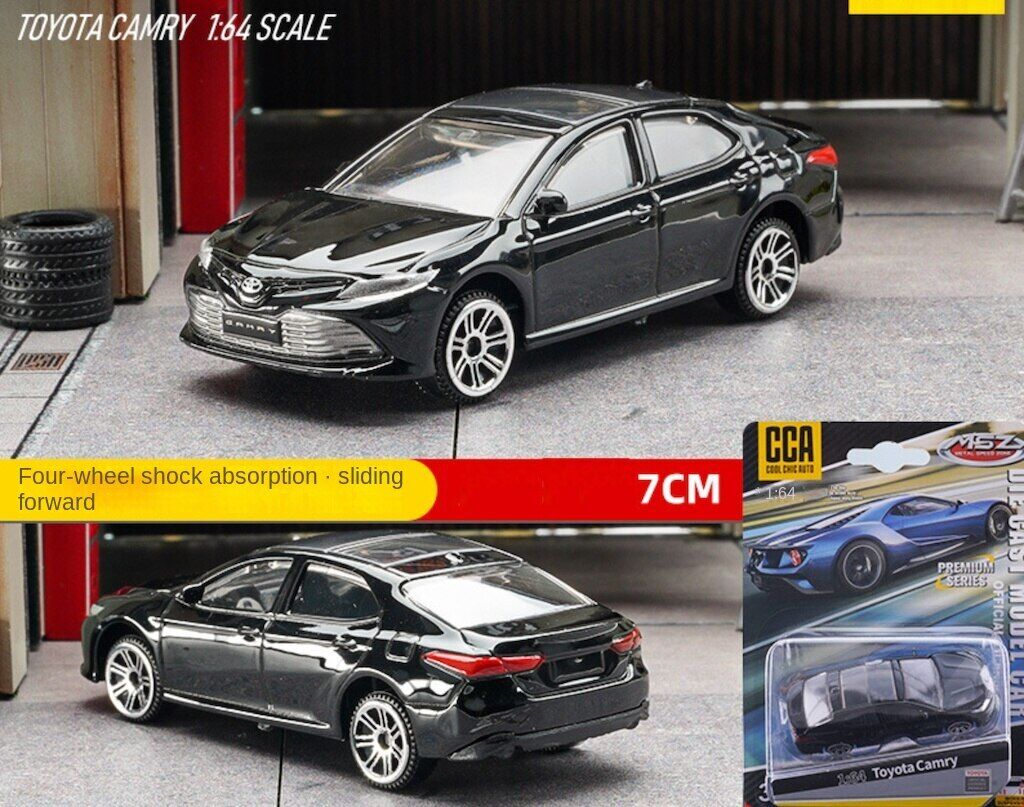 CCA 1:64 Black Camry Sedan Sports Model Toy Diecast Metal Car BN