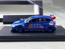 Load image into Gallery viewer, MC 1:64 Blue Civic EG6 1116 Hatchback Sports Model Diecast Metal Car New Collection