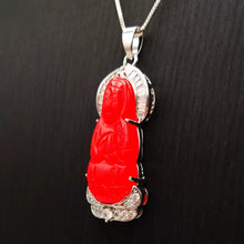 Load image into Gallery viewer, Nature Jade Guanyin Pendant Necklace Gift Jewelry charm Blessing Fortune New bb