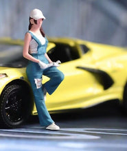 Load image into Gallery viewer, 1:64 Painted Figure Model Miniature Resin Diorama Sand Repair Girl Cap Lady Toy Collection