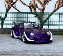 Load image into Gallery viewer, SW 1:64 Purple 993 RWB Widebody Racing Sports Model Diecast Metal Car New