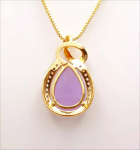 Load image into Gallery viewer, Nature Jade Water Drop Pendant Necklace Gift Jewelry charm Blessing Lucky New F