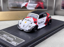 Load image into Gallery viewer, HKM 1:64 White VW RWB Beetle Convertible Sports Model Diecast Metal Car New Collection