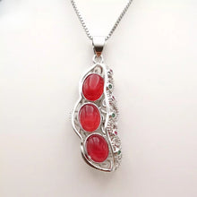 Load image into Gallery viewer, Nature Jade Lucky Beans Pendant Necklace Gift For Woman Jewelry charm Blessing H