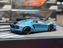 Load image into Gallery viewer, King 1:64 Ice Blue Aventador LP700 LBWK Sports Model Diecast Metal Car New Collection