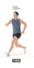 Load image into Gallery viewer, 1:64 Painted Figure Model Miniature Resin Diorama Running Man Lady Dog Sand Toy New