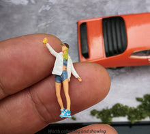 Load image into Gallery viewer, 1:64 Painted Figure Mini Model Miniature Resin Diorama Garage Repair Lady Girl