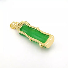 Load image into Gallery viewer, Nature Jade Bamboo Pendant Necklace Gift Jewelry charm Blessing Lucky Green G
