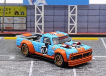Load image into Gallery viewer, SW 1:64 Blue 1977 F150 Gulf Hoonigan Pickup Truck Model Diecast Metal Car New