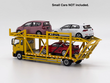 Load image into Gallery viewer, UM 1:64 Yellow 500 HINO Ranger Double Transport truck Model Diecast Metal Car
