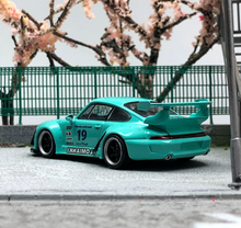 Load image into Gallery viewer, 1:64 Blue RWB 993 #19 Racing Sports Classic Model Diecast Metal Car New