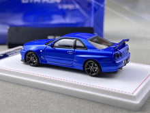 Load image into Gallery viewer, FH 1:64 JDM Blue Skyline GTR R34 V-SPEC II Sports Model Diecast Metal Car BN