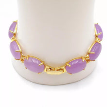 Load image into Gallery viewer, Nature Jade Beaded Bracelet Jewelry Blessing Lucky Fortune Gift For Her Purple i