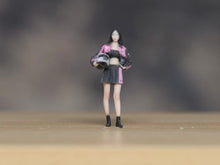 Load image into Gallery viewer, 1:64 Painted Figure Model Miniature Resin Diorama Sand Trendy Girl with Helmet
