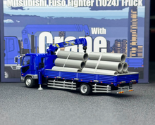 Load image into Gallery viewer, GCD 1:64 Blue Fuso Fighter Truck Crane Model Diecast Metal Car New Collection