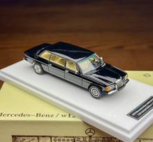 Load image into Gallery viewer, GOC 1:64 Black 1976 230E W123 Luxury Limo Luxury Model Diecast Metal Car New Collection