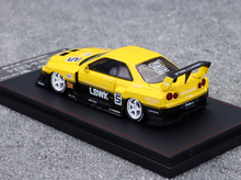 Load image into Gallery viewer, SW 1:64 Yellow Black Skyline GTR ER34 LBWK #5 Sports Model Diecast Metal Car