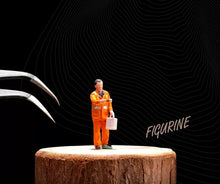 Load image into Gallery viewer, 1:64 Painted Figure Model Miniature Resin Diorama Toy Sand Painter Orange Outfit