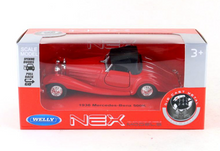 Load image into Gallery viewer, WELLY 1:36 Red 1936 Classic 500K Vintage Model Diecast Toy Metal Car BN