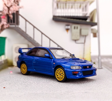 Load image into Gallery viewer, HJ 1:64 Blue JDM WRX STI Impraza GC8 22B Sports Model Diecast Metal Car New