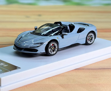 Load image into Gallery viewer, SOLO 1:64 Gray SF90 Convertible Super Racing Sport Model Diecast Metal Car New